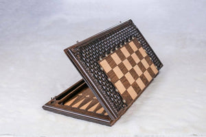 Echiquier avec Backgammon et son Jeu d'Echecs Cavalier