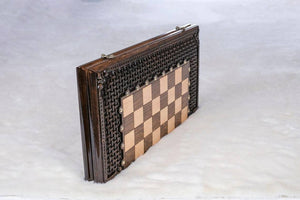 Echiquier avec Backgammon et son Jeu d'Echecs Pliable