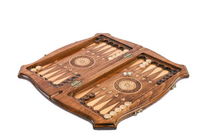 coffret echecs et jeu backgammon bois