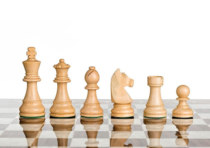 Echiquier avec Pièces Noires en Bois de Rose Indien