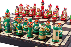 Echiquier Poupées Russes Pions