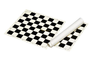 échiquier vinyle toile blanc noir