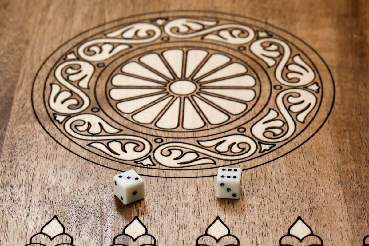 Grand Backgammon en Bois Dés