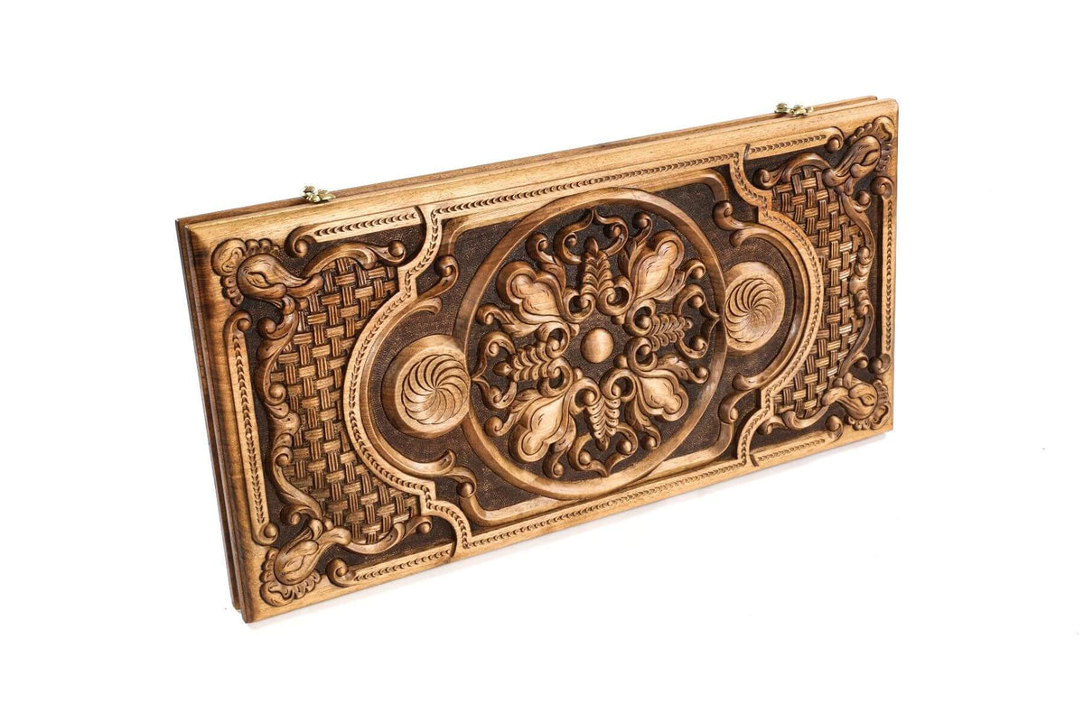 Grand Backgammon en Bois Pions Noirs