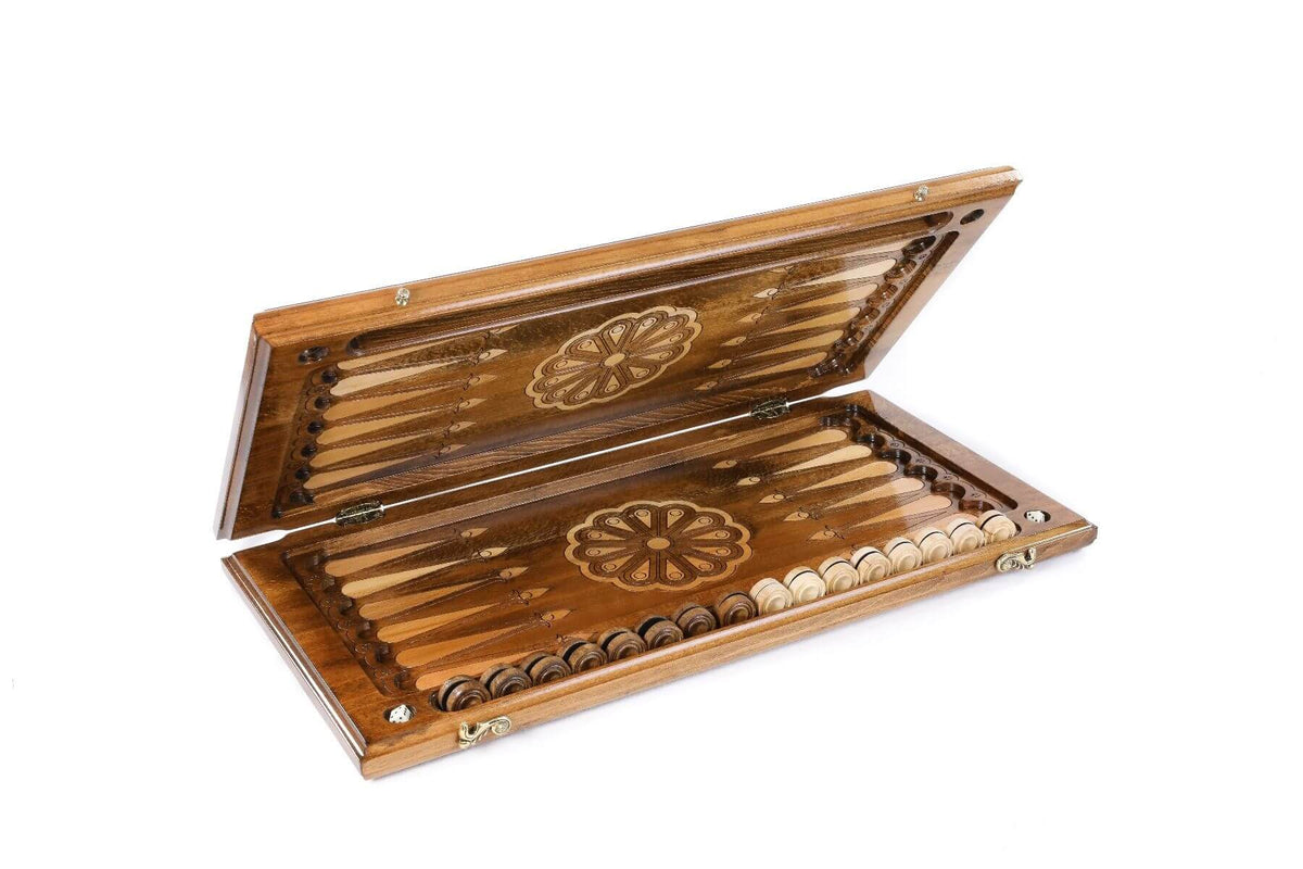 Grand Backgammon en Bois Pliable