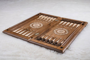 Grand Échiquier en Bois Backgammon