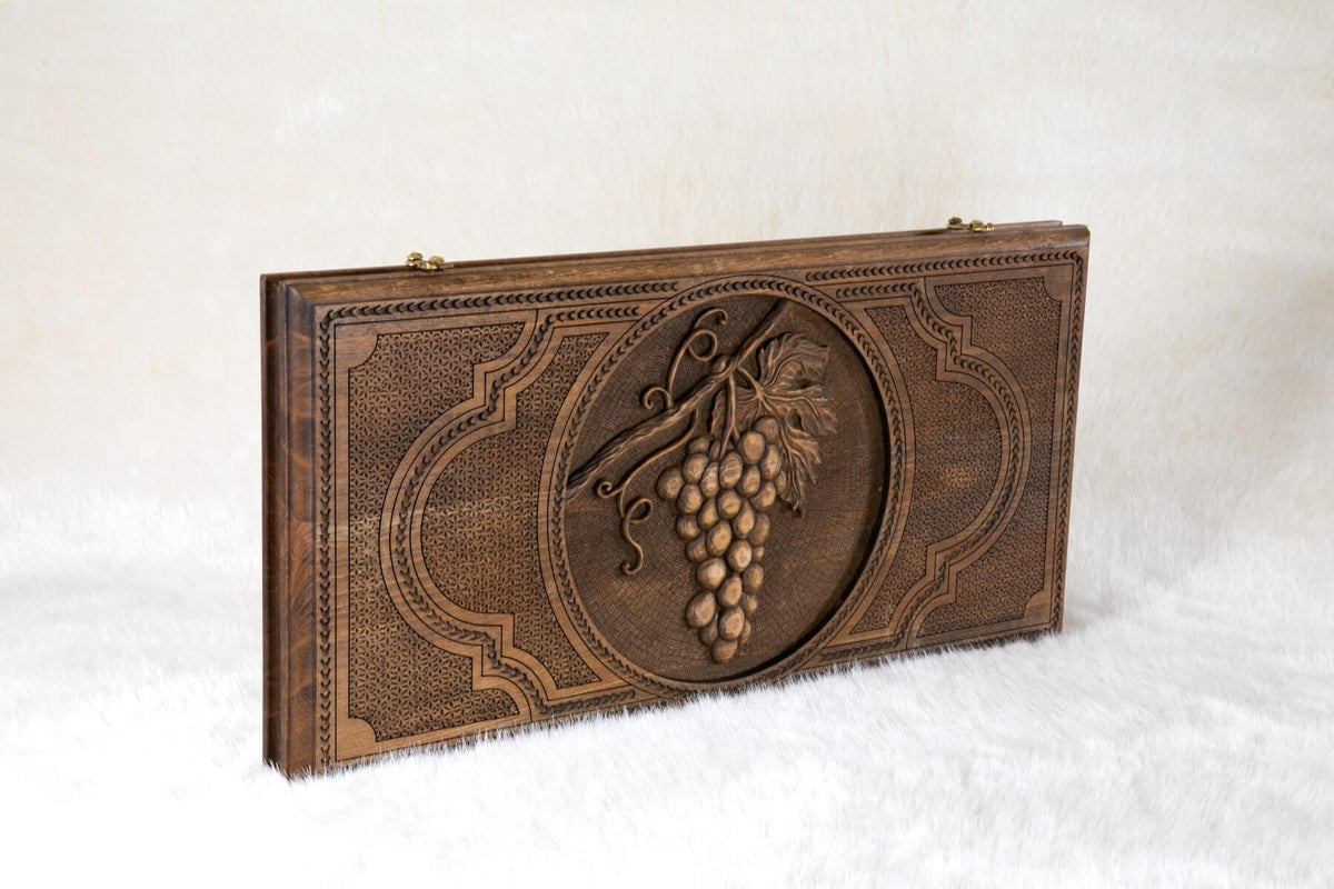 Jeu de Backgammon de Luxe Pions Noirs