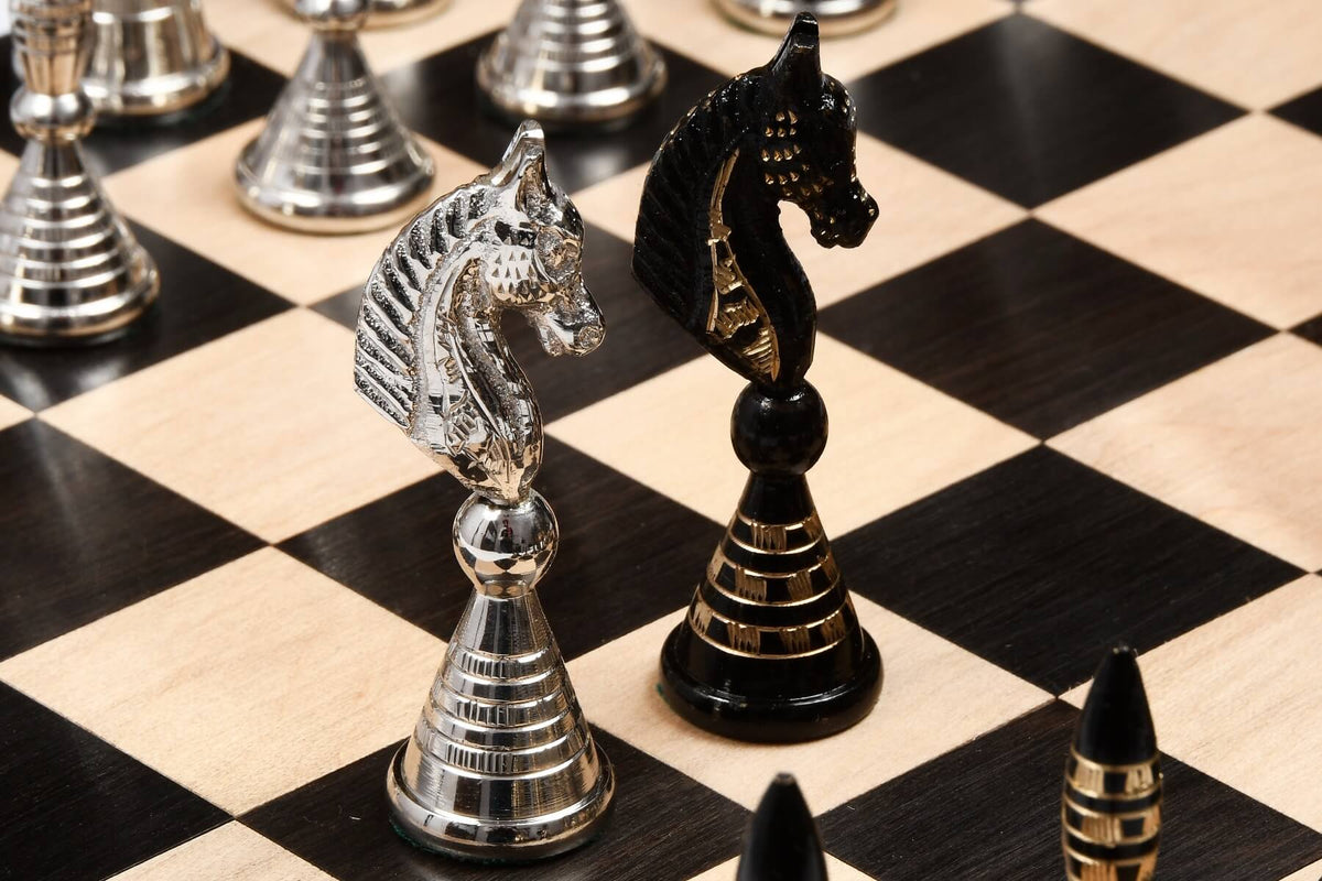 Jeu d'Échecs en Argent de Luxe