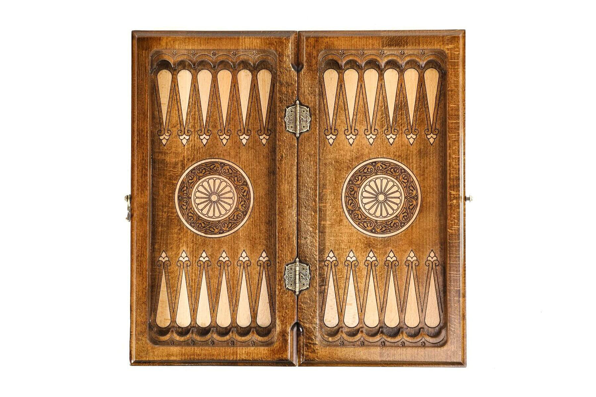 Jeu d'Echecs en Bois 40 cm Backgammon