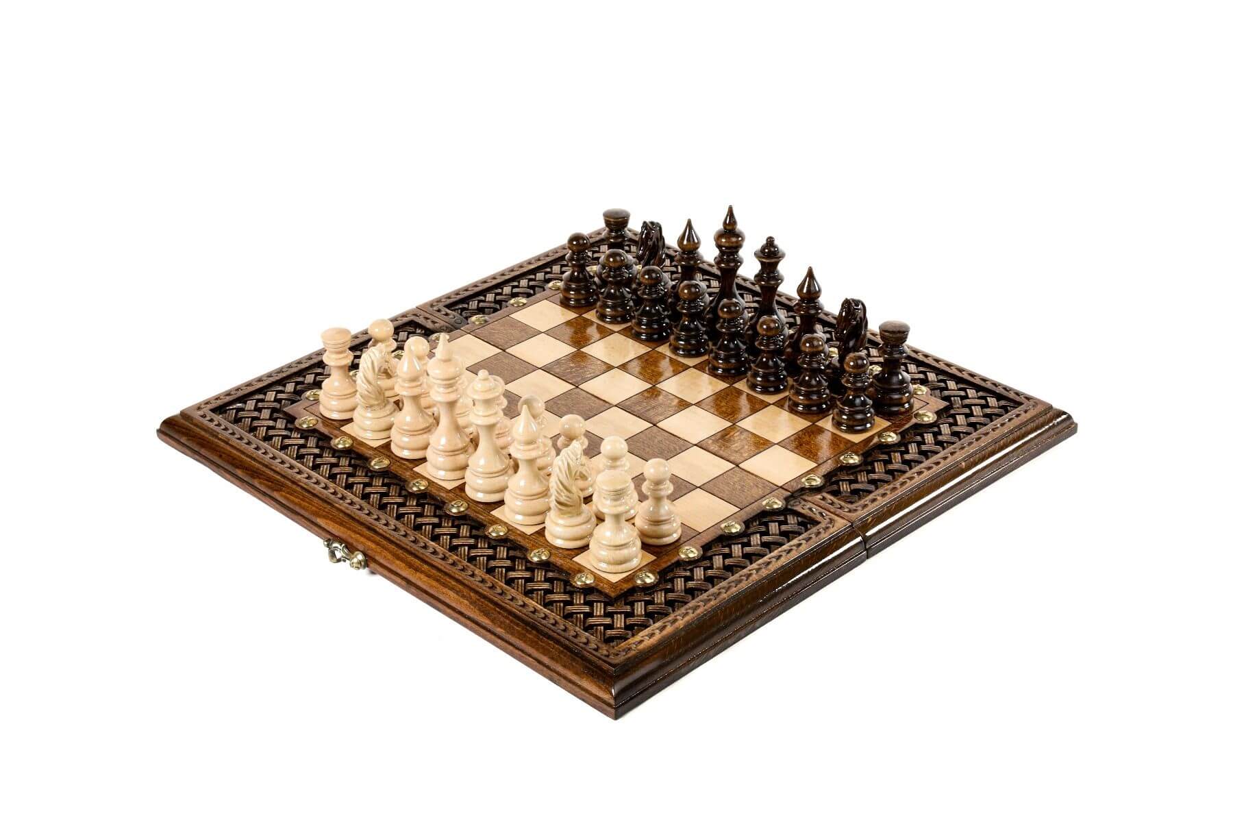 Jeu d'Echecs en Bois 40 cm