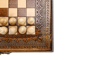 Jeu d'Échecs en Bois Fait Main Plateau