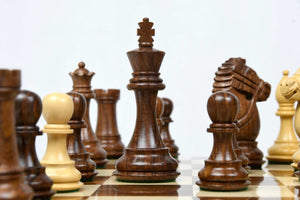 Jeu d'Echecs en Bois Non Pliable Artisanal