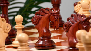 Jeu d'Echecs Luxueux en Bois de Rose Roi Noirs