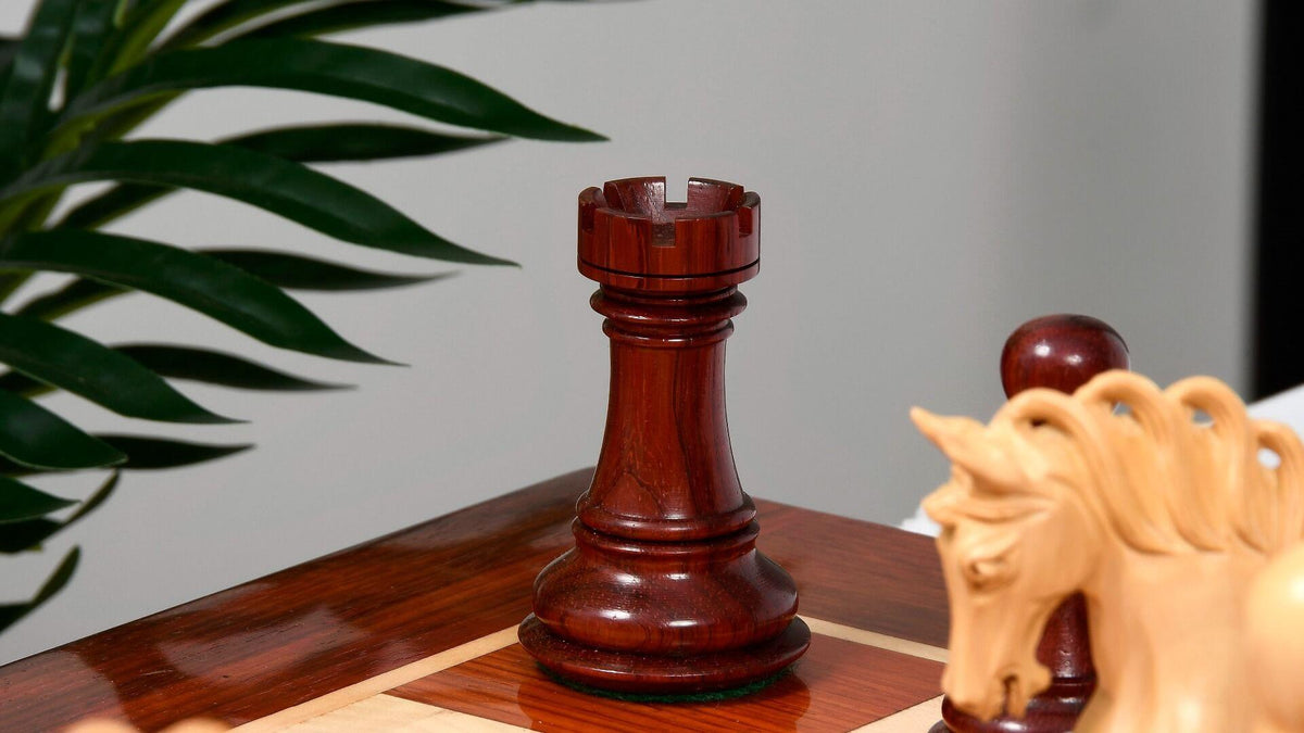 Jeu d'Echecs Luxueux en Bois de Rose Tour Noire