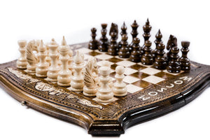 Jeu d'Échecs Soviétique <br>en Bois