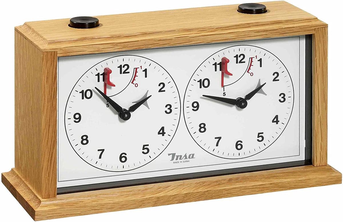 Pendule d'Échecs <br>en Bois