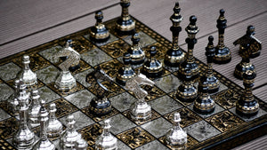 Pièces d'Échecs en Métal avec Fous