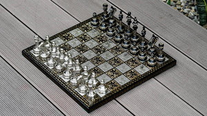 Pièces d'Échecs en Métal avec Rois