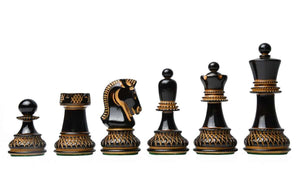 Pièces d'Echecs en Bois de Luxe Noires