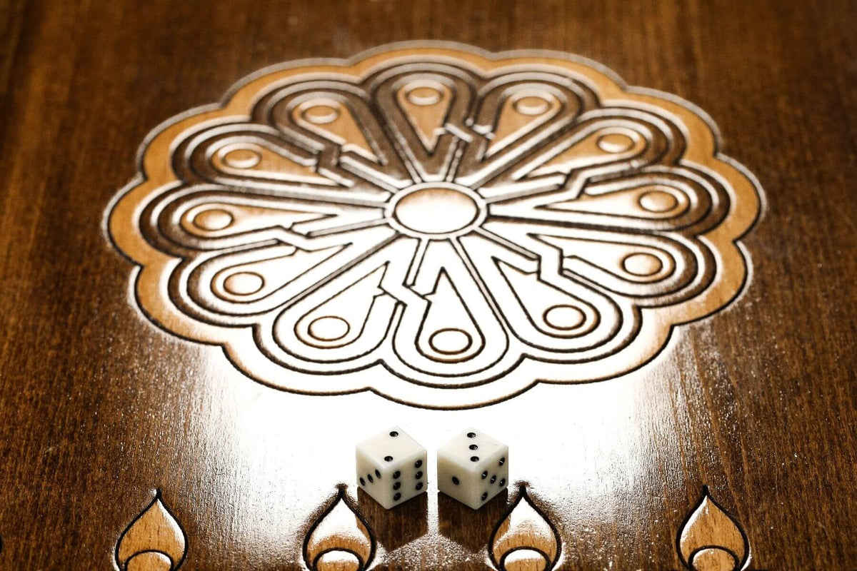 Plateau de Backgammon Armoiries Russie en Bois de Hêtre