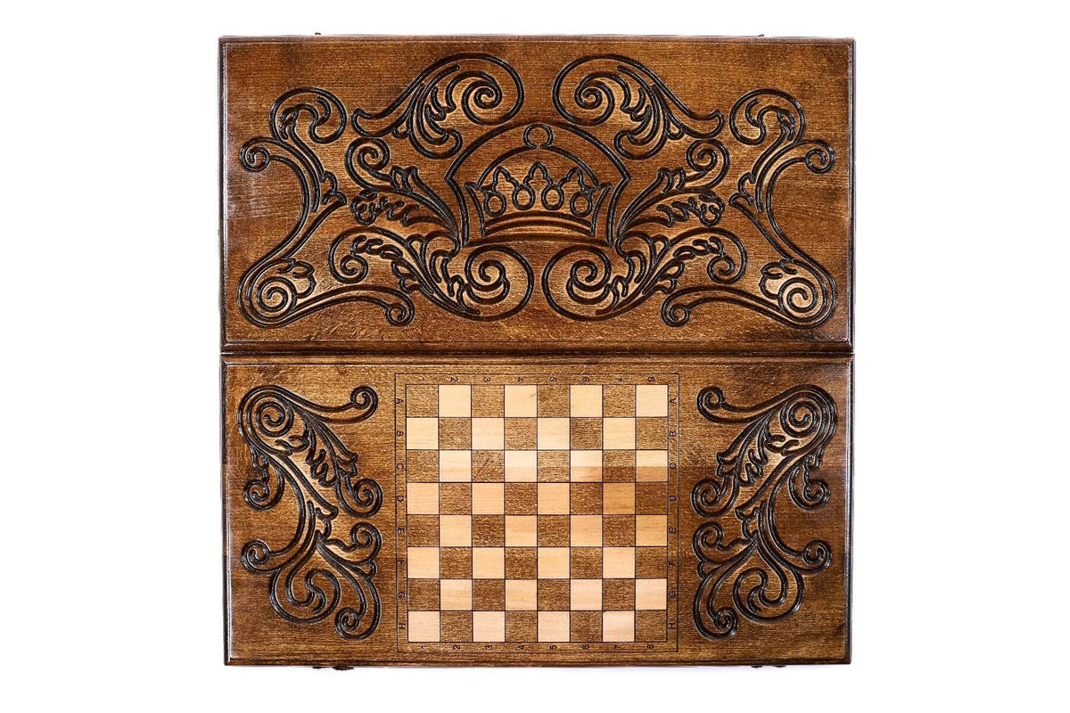 Plateau Backgammon Art Rococo Ouvert