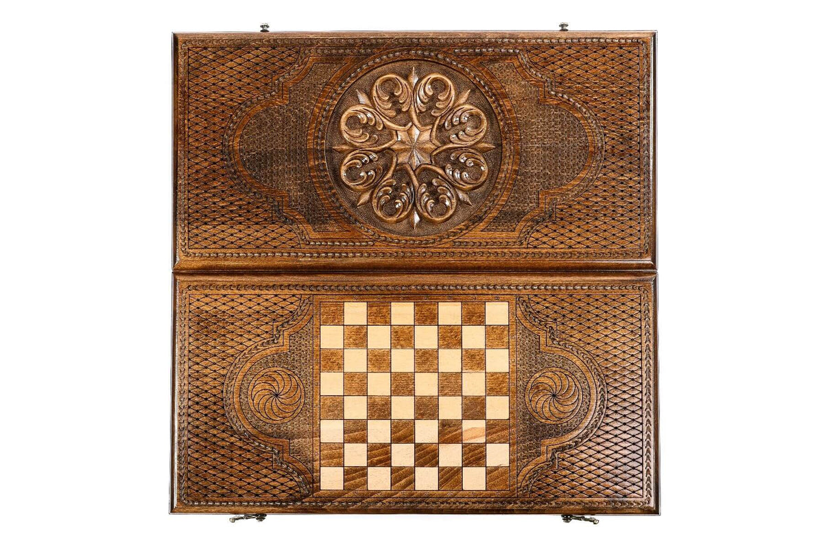 Plateau de Backgammon Artisanal Ouvert