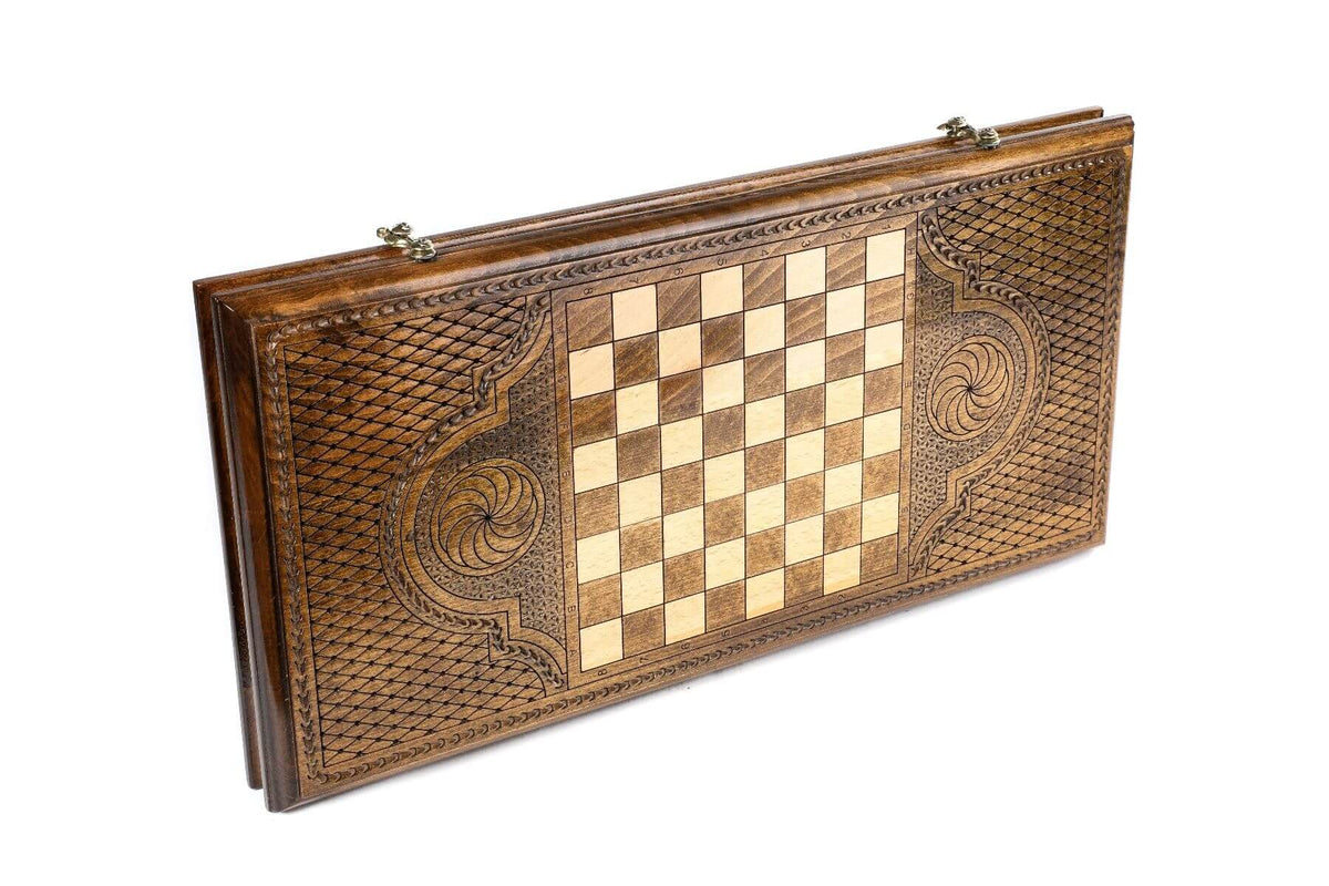 Plateau de Backgammon Artisanal Damier