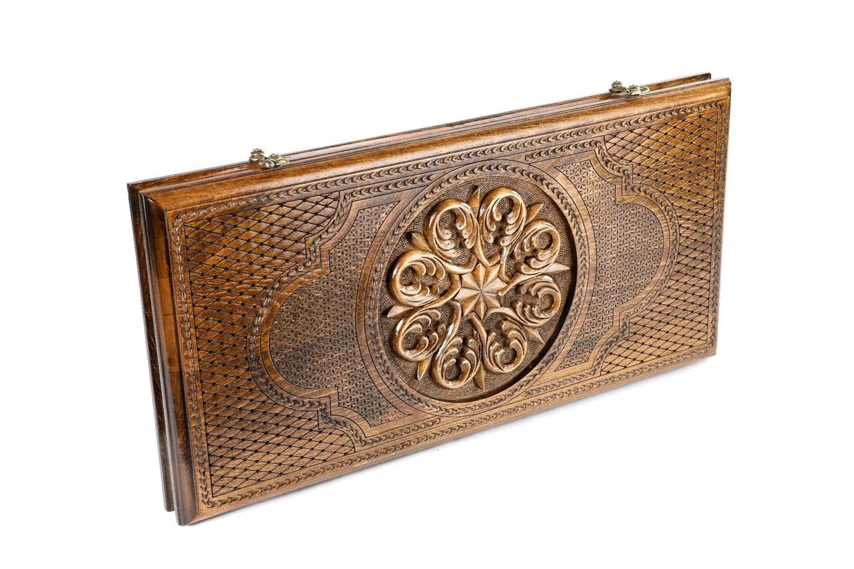 Plateau de Backgammon Artisanal en Bois de Hêtre