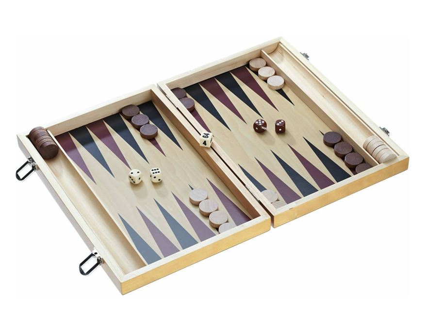 Plateau de Backgammon en Bois de Qualité Supérieure Pions