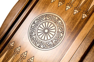 Plateau de Backgammon avec Cerf Fait à la Main