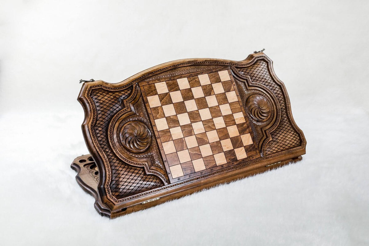 Plateau de Backgammon Cerf de Luxe Damier