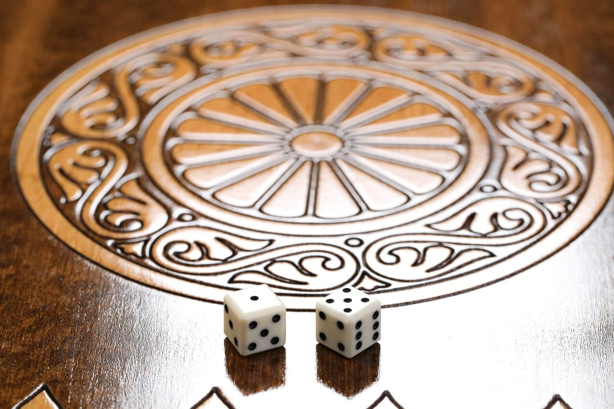 Plateau de Backgammon Croix Celtique Dés