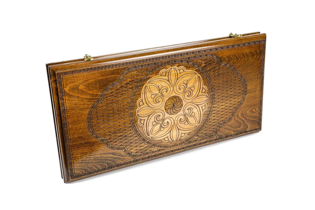 Plateau de Backgammon Décoratif en Bois de Hêtre