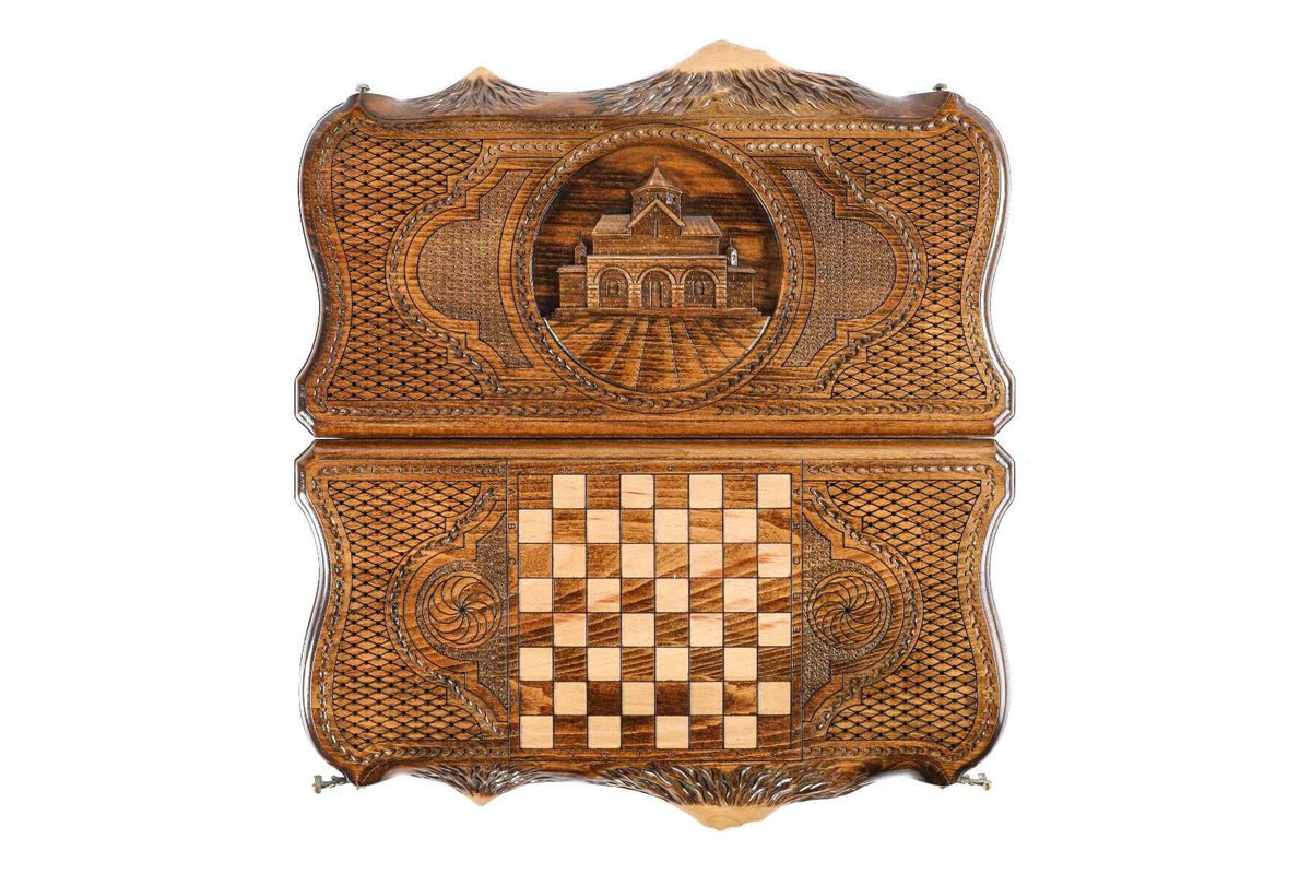 Plateau de Backgammon Église Portable