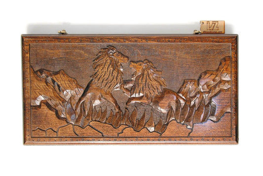 Plateau de Backgammon Félins Fermé