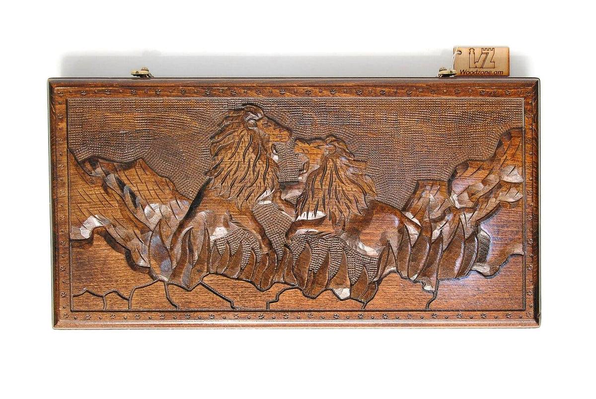 Plateau de Backgammon Félins Fermé