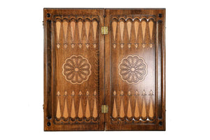 Plateau de Backgammon en Marqueterie Pions Adverses