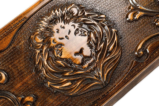 Plateau de Backgammon en Marqueterie en Bois
