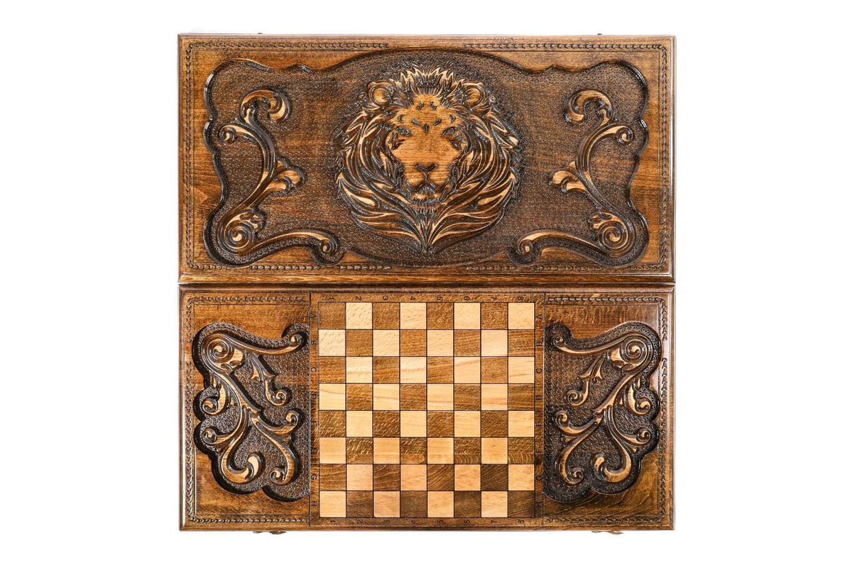 Plateau de Backgammon en Marqueterie Ouvert