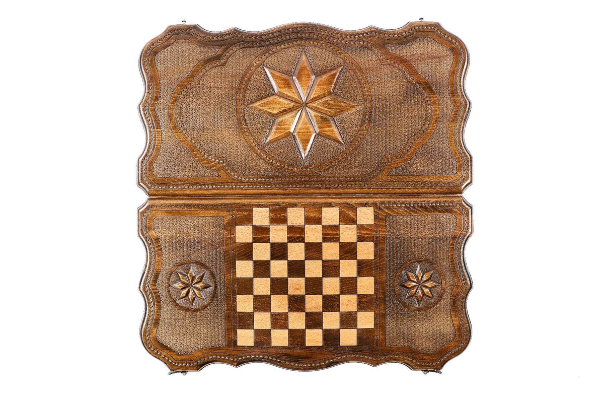 Plateau de Backgammon Octagramme Damier