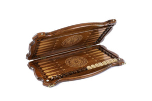 Plateau de Backgammon Pharaon en Bois de Hêtre