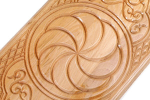 Plateau de Backgammon Roue du Soleil en Bois
