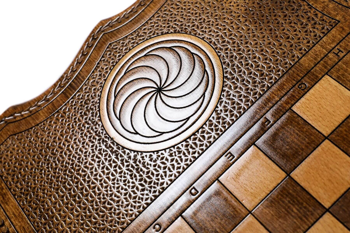 Plateau de Backgammon Roue de l'Eternité Ouvert