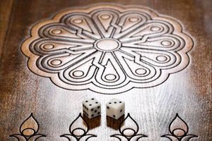 Plateau de Backgammon Roue de l'Eternité Dés