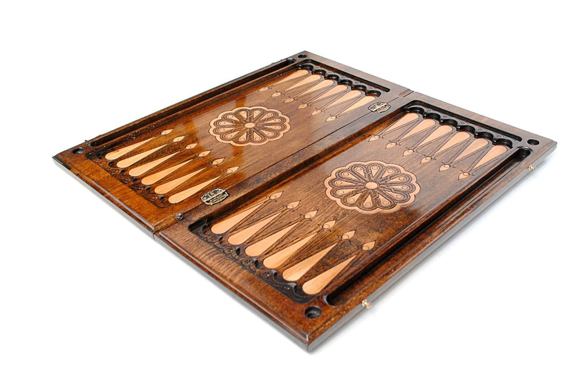 Plateau de Backgammon Taureau en Hêtre