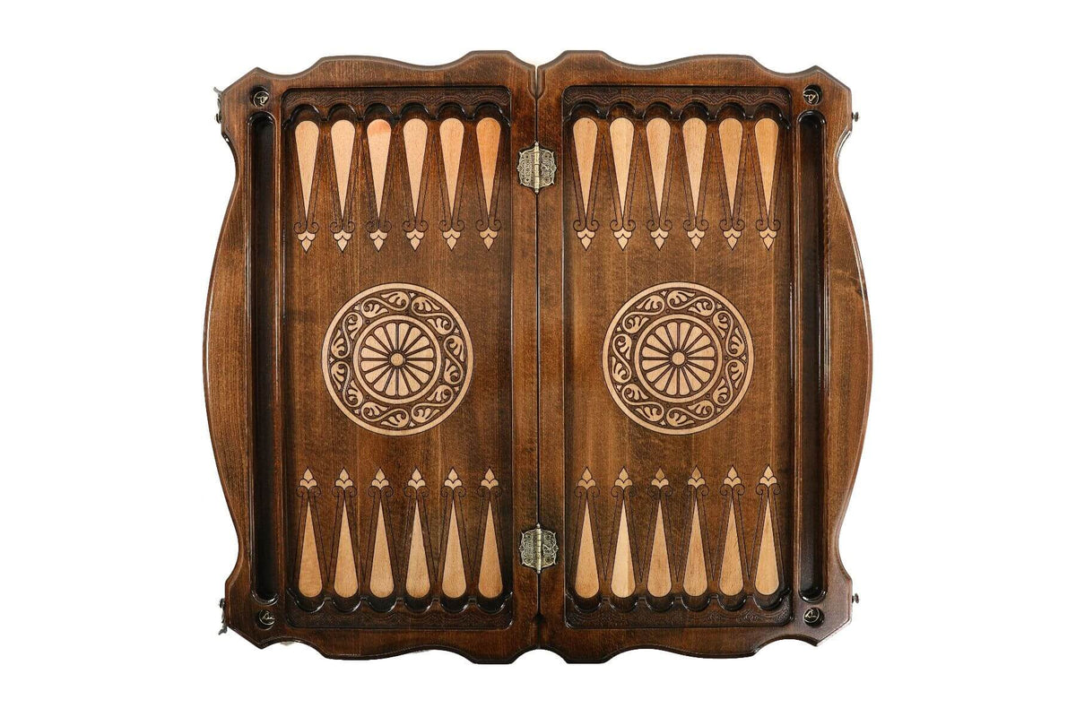 Plateau de Jeu Backgammon Pions Noirs