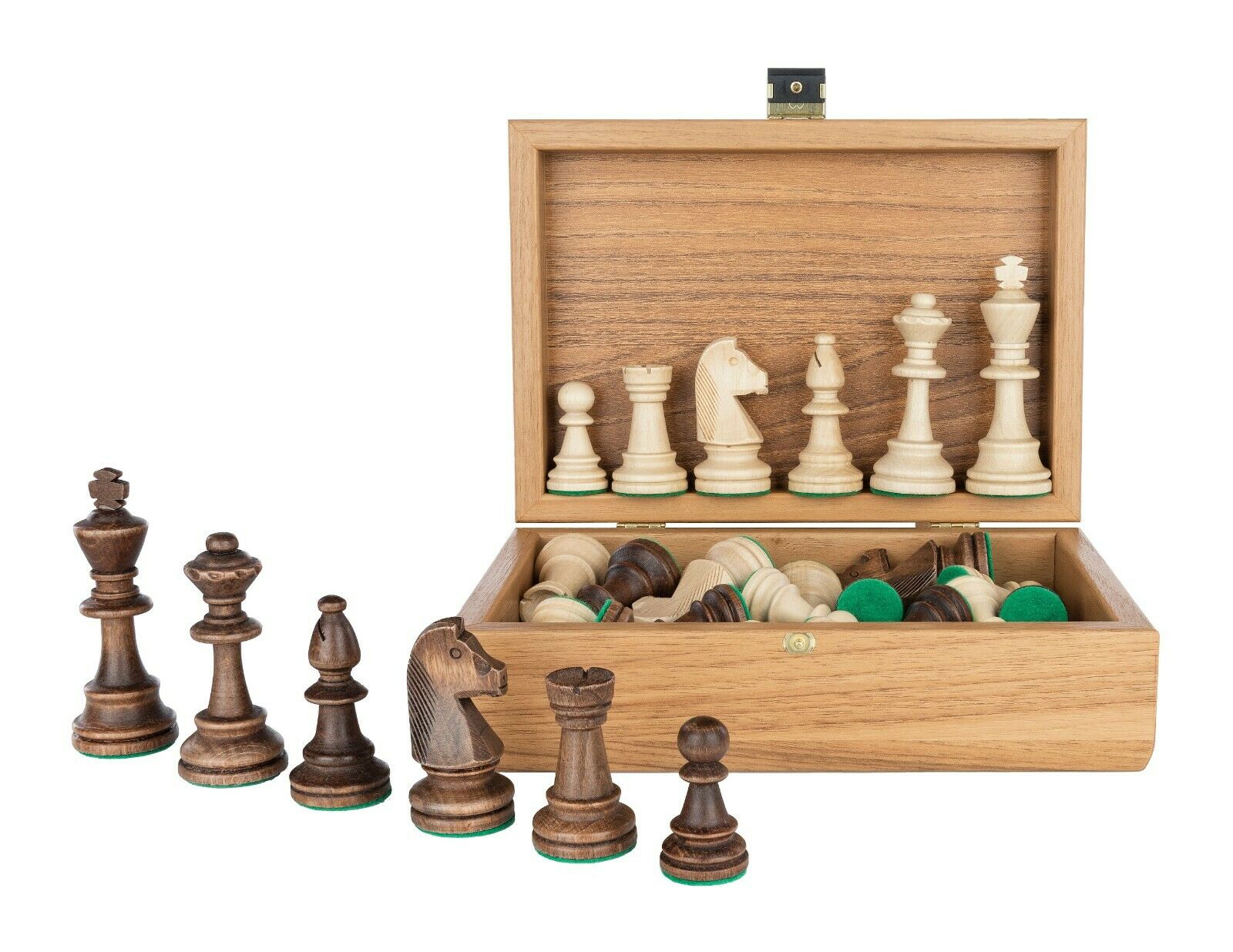 Pièces d'Échecs <br>avec Boîte en Olivier