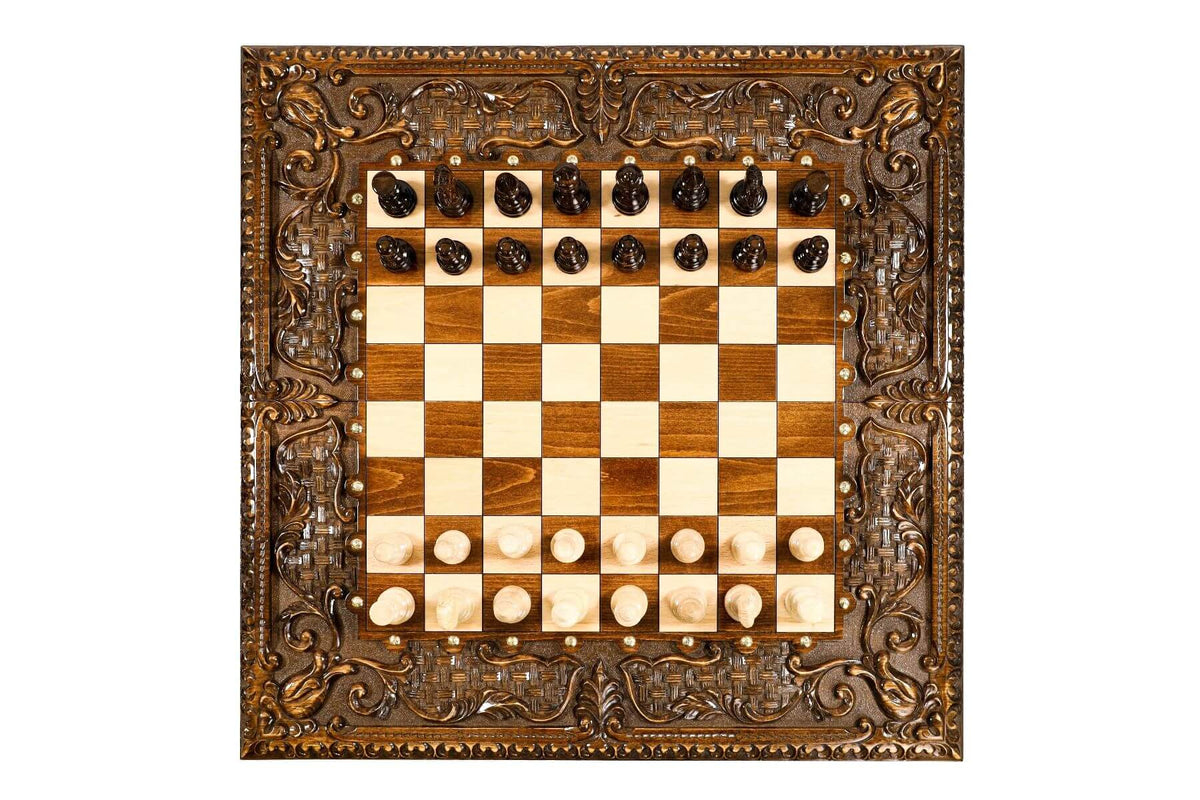 Table d'Echecs de Luxe Fabriquée à la Main