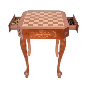 Table d'Echecs Moderne en Bois d'Acajou