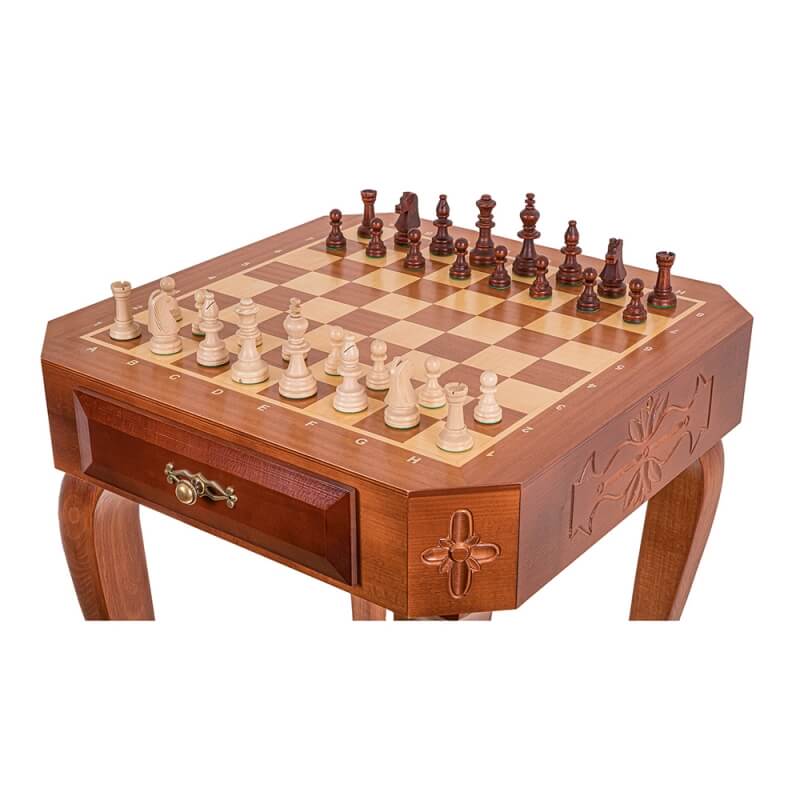 Table d'Echecs Moderne en Bois de Sycomore